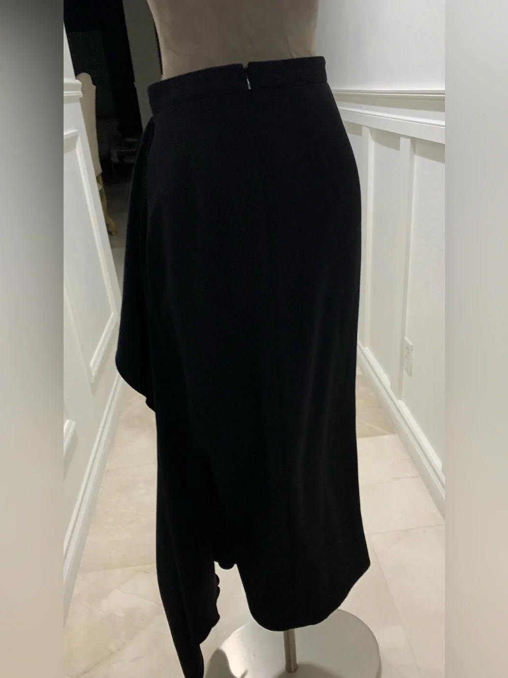 Erdem Black Draped Midi Skirt - Classic Women's Skirt Size 0 US